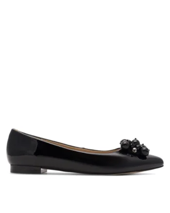 Balerini,  Piele naturala/Piele lacuita, Negru, Negru