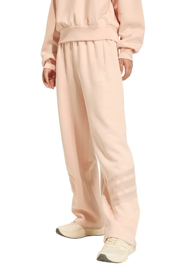 Pantaloni de trening cu croiala ampla si talie elastica, Piersica