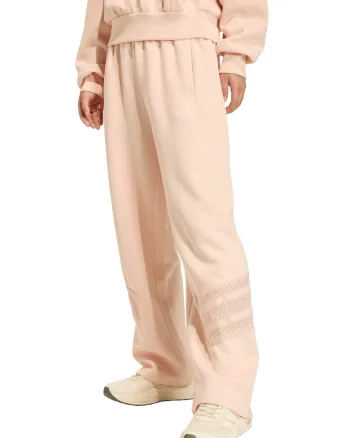 Pantaloni de trening cu croiala ampla si talie elastica, Piersica
