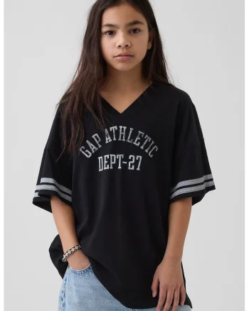 Tricou lejer cu decolteu in V, Negru
