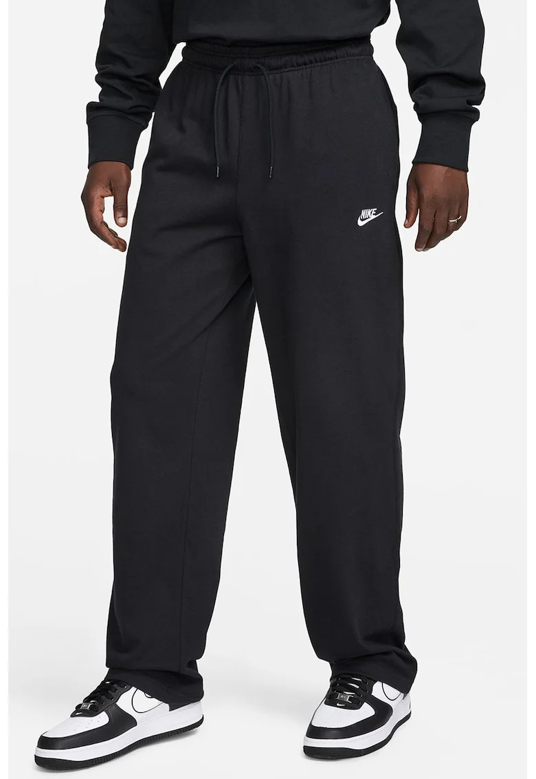 Pantaloni de trening din bumbac cu logo, Alb/Negru