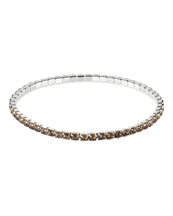 Bratara cu Cristale Swarovski® Stretch, Maro