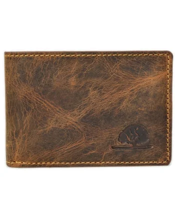 Portofel barbati piele naturala maro antichizat 10 x 7 cm, Vintage,