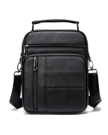 Geanta/Borseta piele naturala,, Negru Obsidian