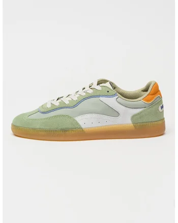 Pantofi sport Park de piele intoarsa ci material textil, Albastru glaciar/Verde deschis