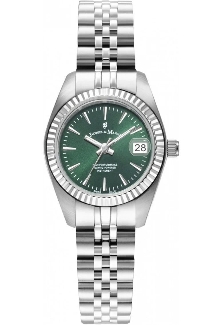 Ceas de dama JACQUES DU JWL02103, verde, clasic