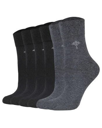 Set de sosete scurte Daily Glam - 6 perechi, Negru/Gri antracit