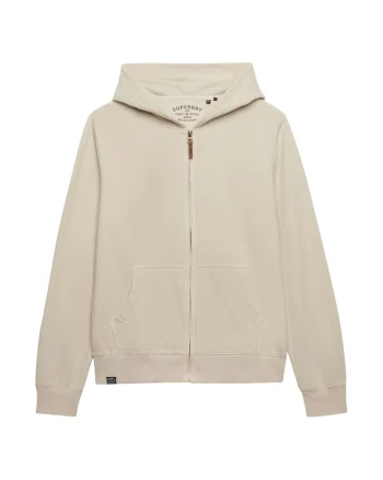 SUPERDRY, Hanorac cu fermoar Classic Essential, Bej