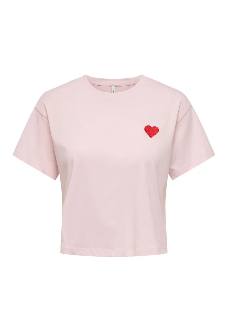 Tricou regular fit cu maneci cazute Brianna, Roz