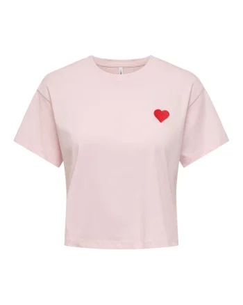 Tricou regular fit cu maneci cazute Brianna, Roz