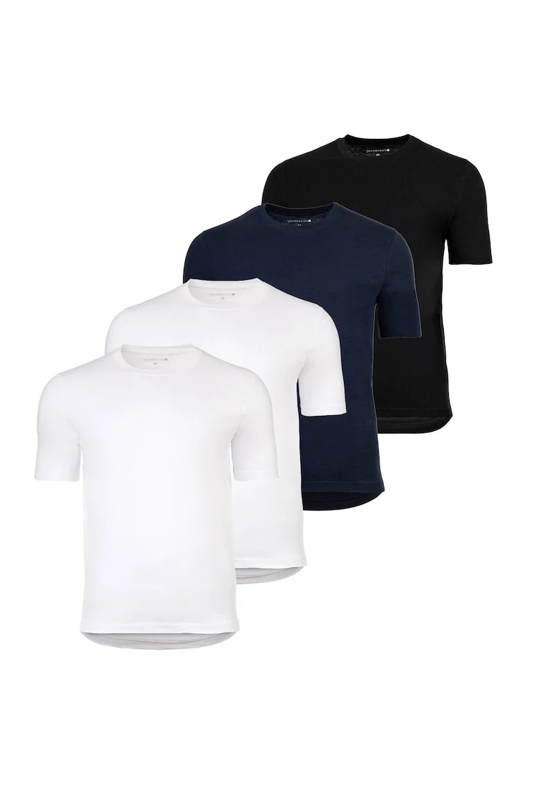 Set de tricouri de bumbac - 4 piese, Multicolor