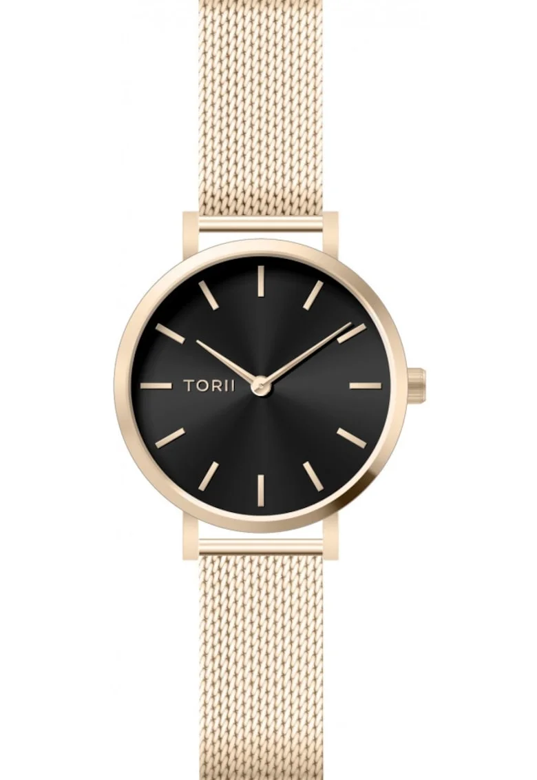 Ceas de dama  L28LS.BL, aur roz fashion clasic