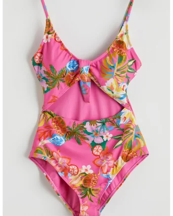 Costum de baie intreg cu imprimeu tropical Dream, Multicolor
