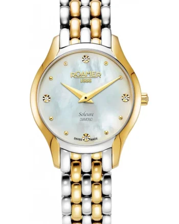 Ceas de dama  Soleure Diamond, clasic, auriu 47mm