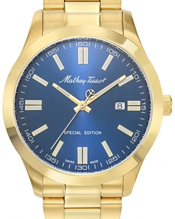 Ceas barbatesc MATHEY-TISSOT H455PBU, bleumarin, clasic