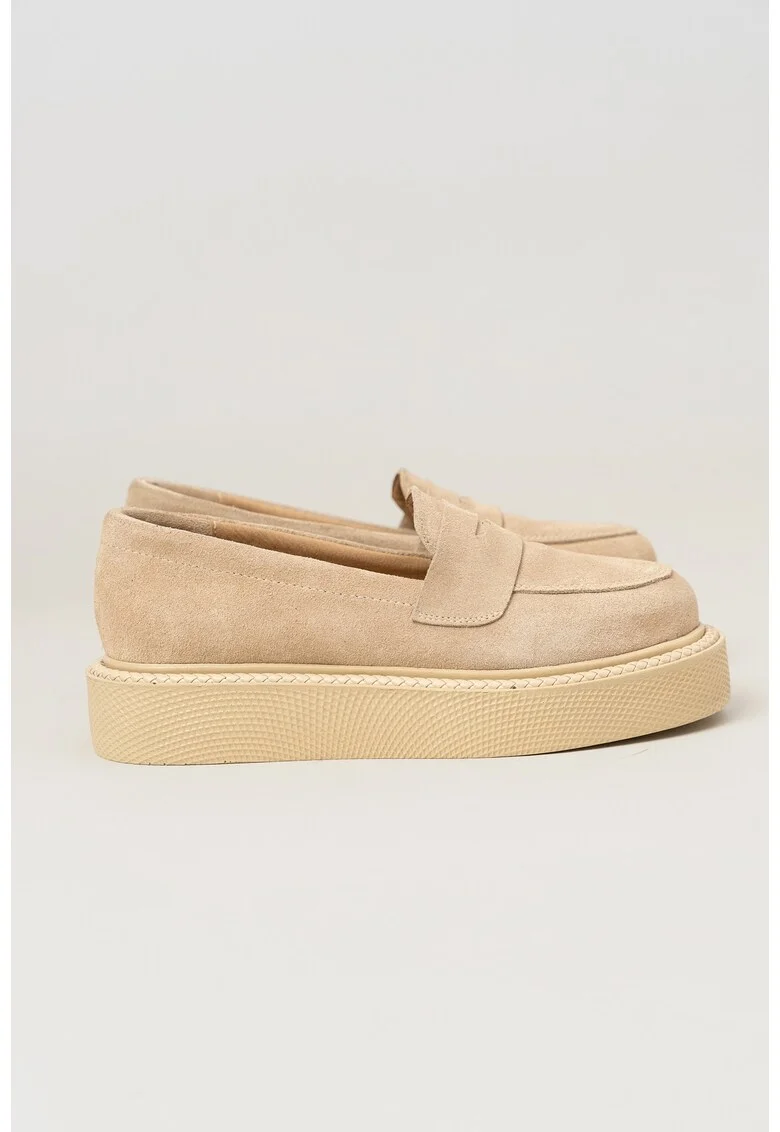 Pantofi loafer din piele intoarsa -  Dune - Sun, Bej