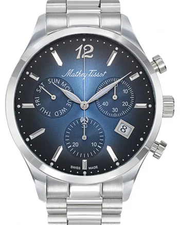 Ceas de barbat MATHEY-TISSOT H411CHABU, clasic, de culoare albastru inchis