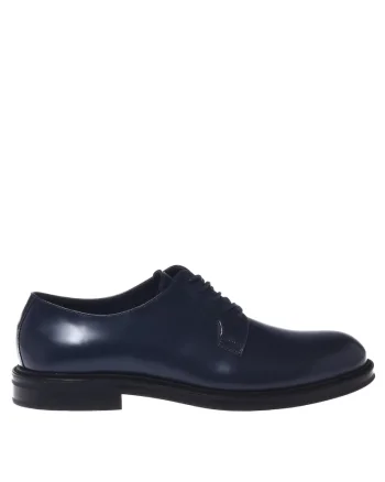 Pantofi Derby de piele, Albastru inchis
