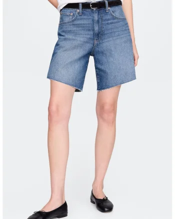 Bermude lejere de denim '90s, Albastru indigo