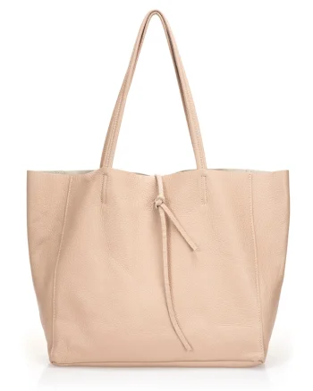 Geanta shopper de piele cu aspect texturat