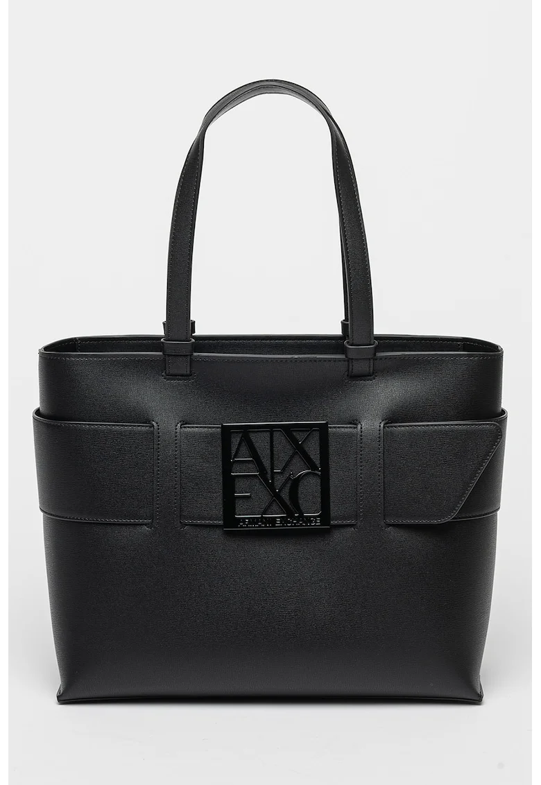 Geanta shopper din piele ecologica Susie, Negru