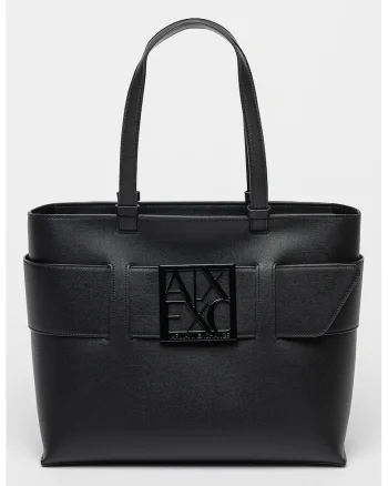 Geanta shopper din piele ecologica Susie, Negru