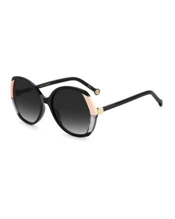 Ochelari de soare ovali cu lentile in degrade, Auriu/Negru