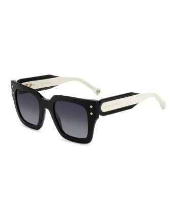 Ochelari de soare cu lentile patrate, Alb/Negru
