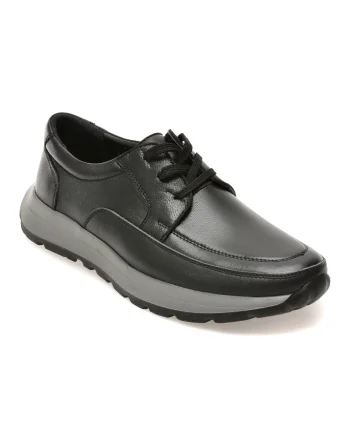 Pantofi sport OTTER negri, DD7016, din piele naturala