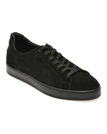 Pantofi sport BITE THE BULLET negri, HRZ019, din piele intoarsa