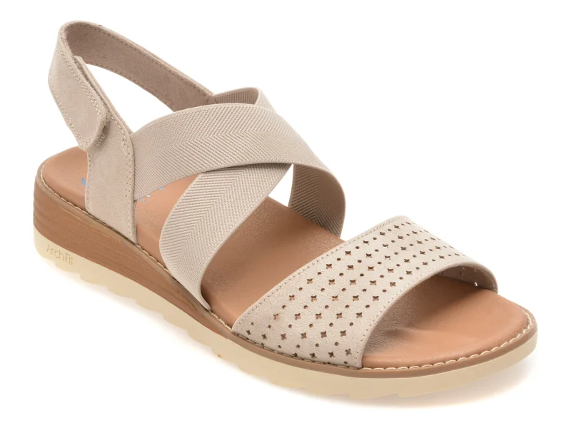 Sandale SKECHERS gri, 113890, din material textil