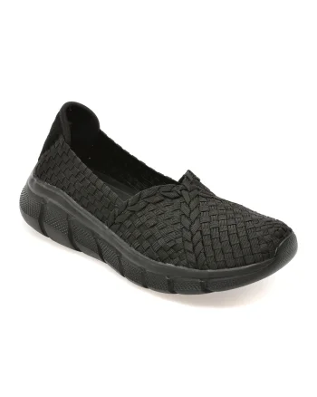 Pantofi sport SKECHERS negri, 117323, din material textil