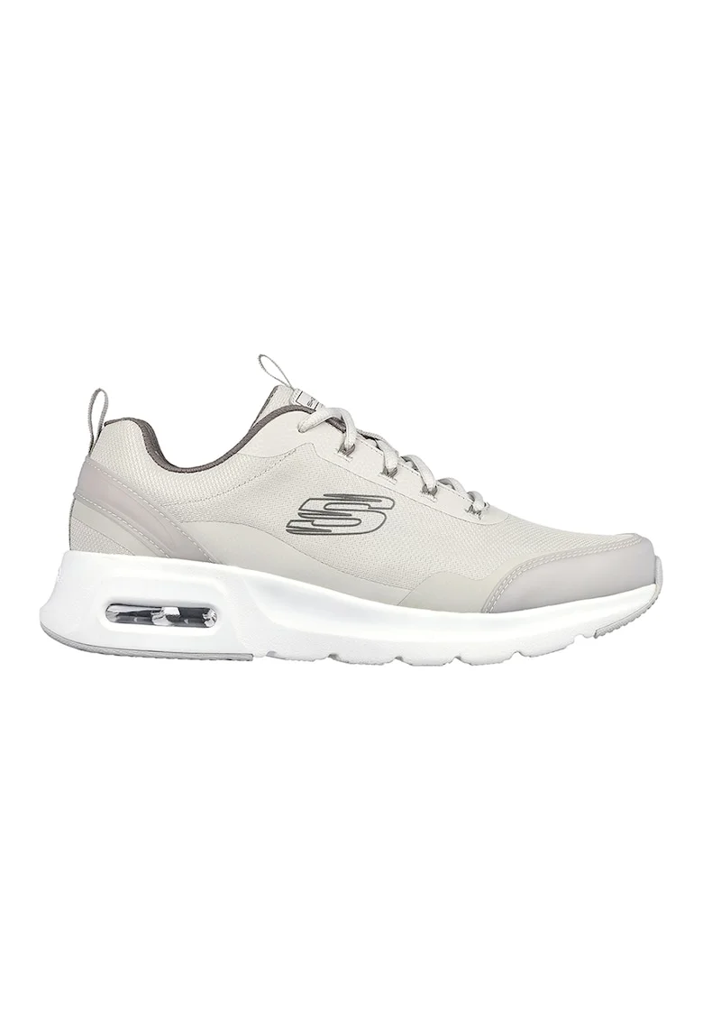 Pantofi sport cu garnituri de piele ecologica Skech-Air Court, Bej deschis