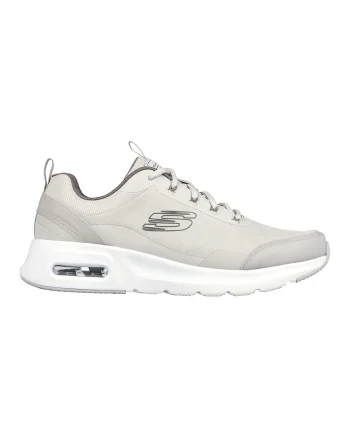 Pantofi sport cu garnituri de piele ecologica Skech-Air Court, Bej deschis
