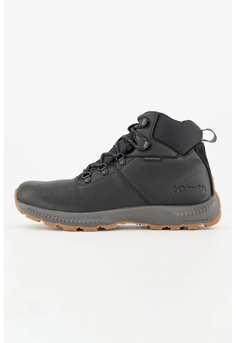 Ghete impermeabile de piele Landroamer Explorer, Negru/Caramel/Gri inchis