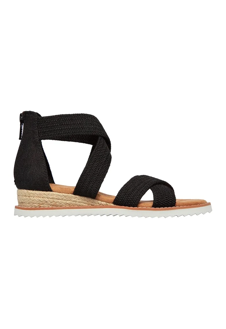 Sandale cu fermoar Desert Kiss, Negru