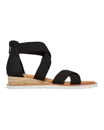 Sandale cu fermoar Desert Kiss, Negru