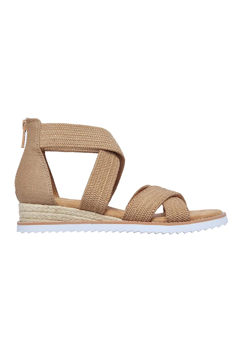 Sandale cu fermoar Desert Kiss, Bej
