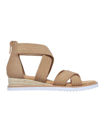 Sandale cu fermoar Desert Kiss, Bej