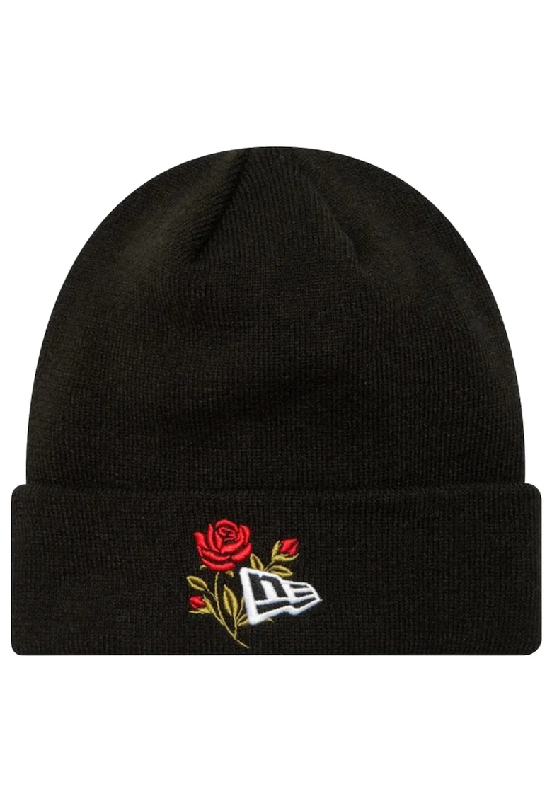 Caciula Unisex,  Rose Icon Cuff Knit Beanie Hat 6058, Negru
