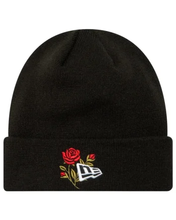 Caciula Unisex,  Rose Icon Cuff Knit Beanie Hat 6058, Negru