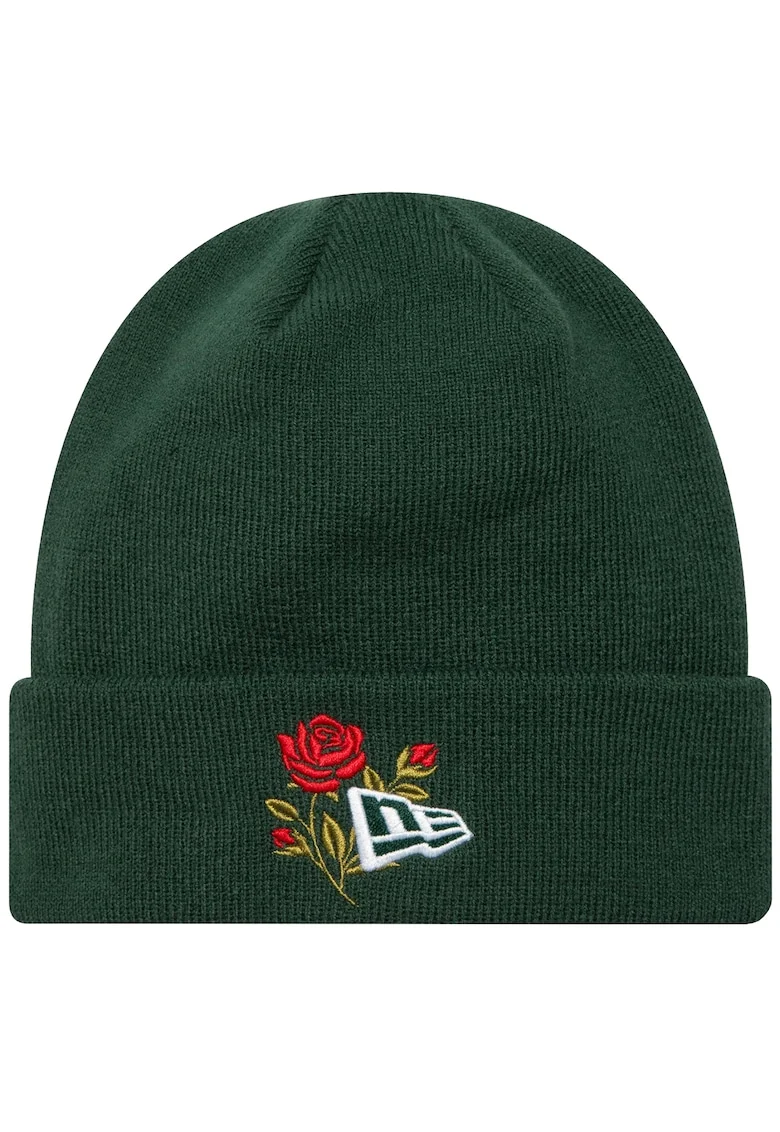 Caciula Unisex,  Rose Icon Cuff Knit Beanie Hat 6058, Verde