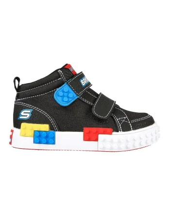 Pantofi sport mid-cut cu velcro Kool Bricks, Negru