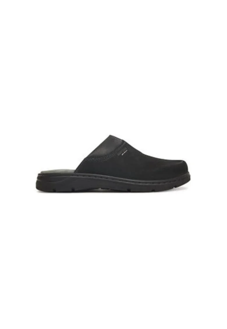 Slapi barbati  57908, Piele naturala, Negru, Negru