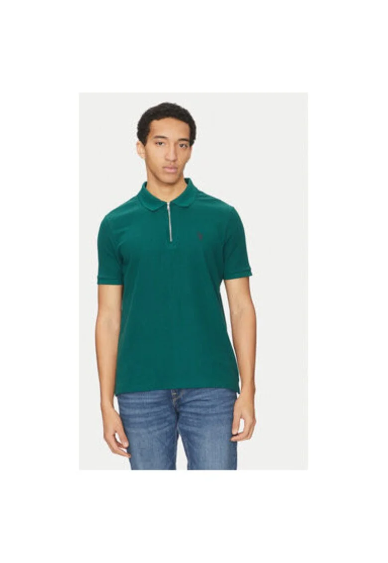 Tricou barbati,  305230119, Bumbac/Poliester, Verde, Verde