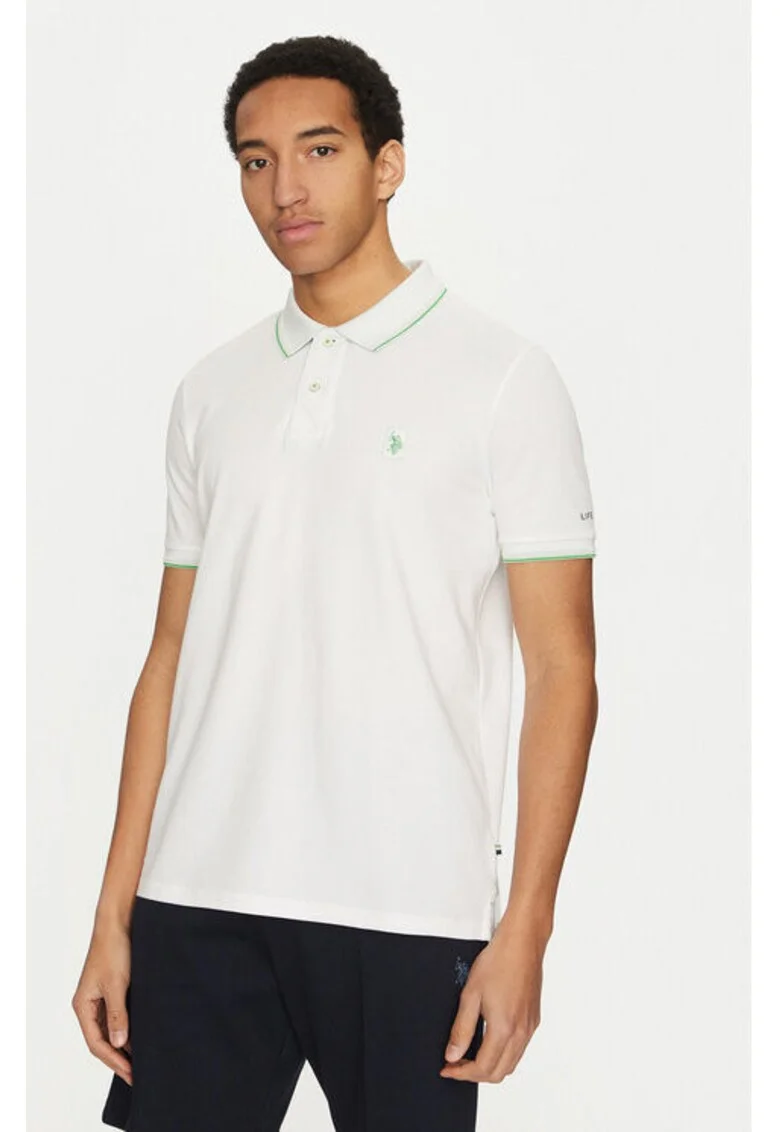 Tricou barbati,  305230331, Bumbac organic, Alb, Alb