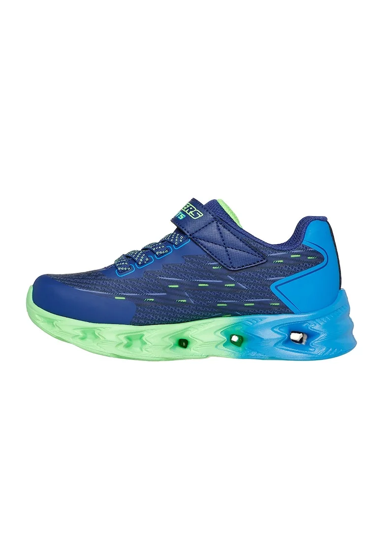 Pantofi sport cu LED Vortex, Verde neon/Albastru