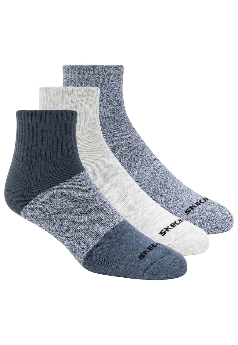Set sosete,  3pk Mens Qtr Colorbloc Socks S118998-BLU, Multicolor, 41-46, 3 buc