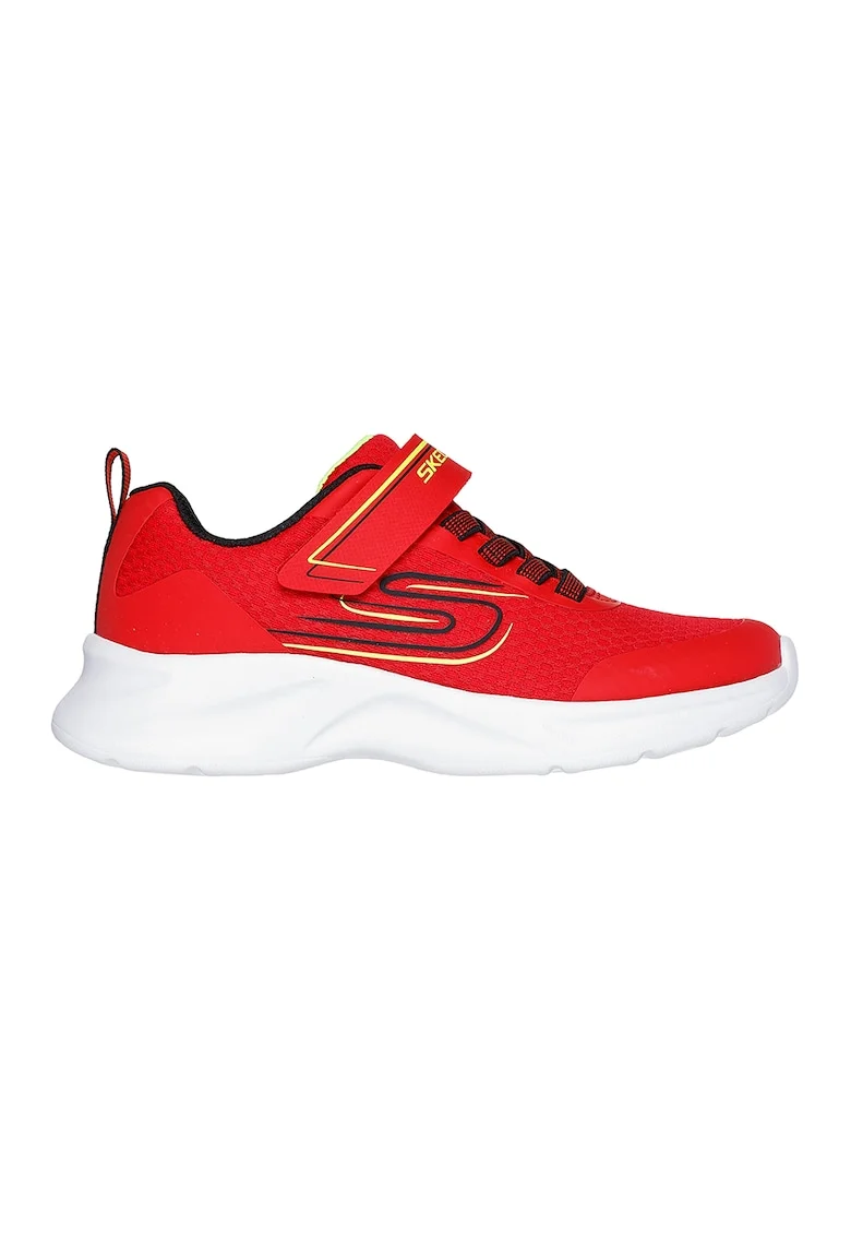 Pantofi sport cu velcro si detalii contrastante Dynamatic, Galben/Rosu vermillion