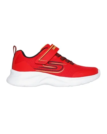 Pantofi sport cu velcro si detalii contrastante Dynamatic, Galben/Rosu vermillion